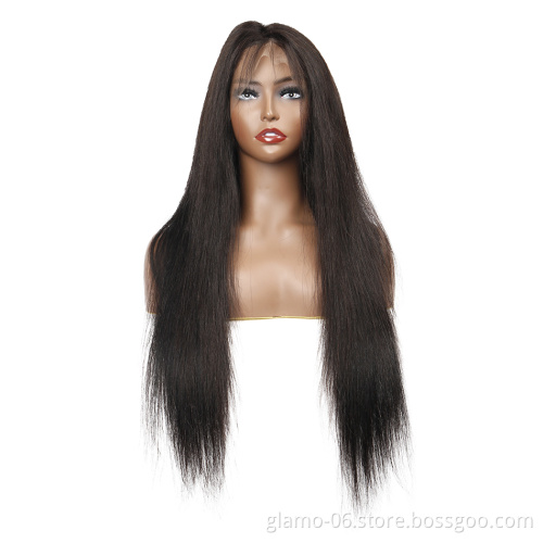 13x6 Pre Plucked Straight Brown And Blonde Highlight Human Hair Wig,150% Density Full Lace Human Hair Wigs